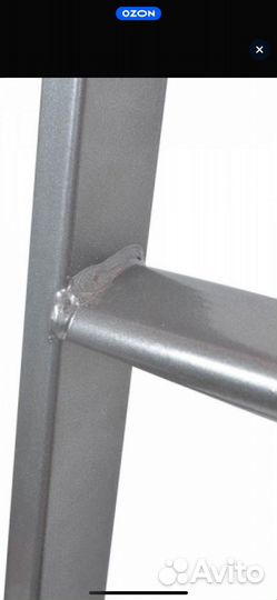 Лестница приставная 1,95 м металлическая