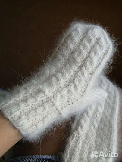 Варежки, носки из собачьей шерсти