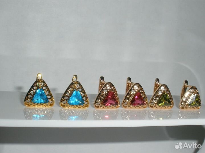 Серьги позолоченные №06