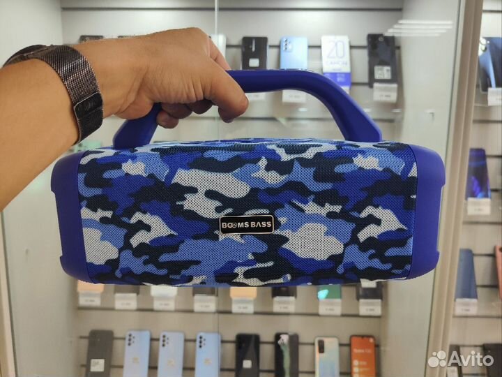 Bluetooth Колонка BoomBass L18 Blue Khaki