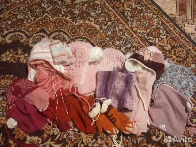 Шапочки, шарфы и варежки детские