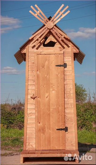 Дачный туалет деревянный Э070