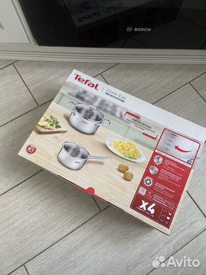 Набор кострюль Tefal 4 пр.новый