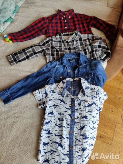 Джинсовая рубашка детская