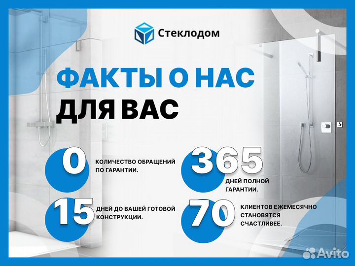 Душевая перегородка из стекла