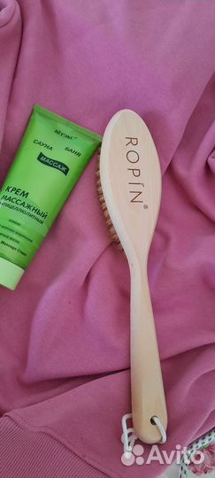 Антицеллюлитный массажный крем+щетка