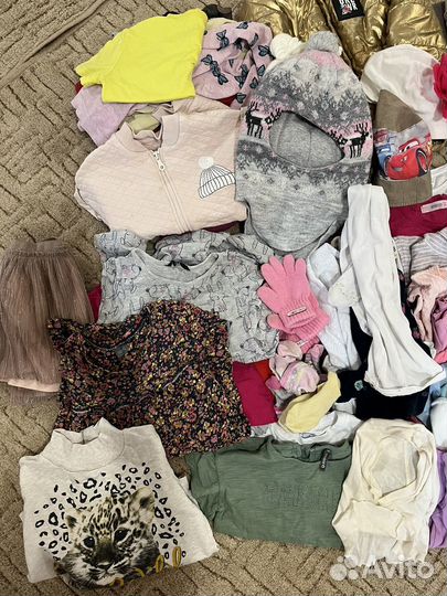 Детские вещи на деврчку пакетом рост 104-110