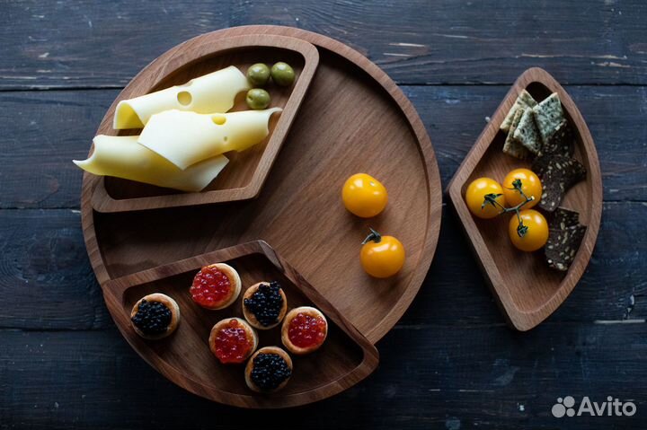 Менажница новая разборная 3 секции + мастика