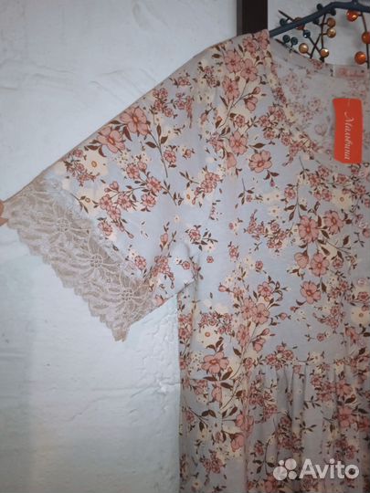 Платье в стиле Прованс большой размер 56 -60
