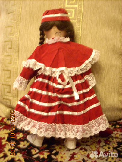 Французская фарфоровая кукла 40 см из Бельгии