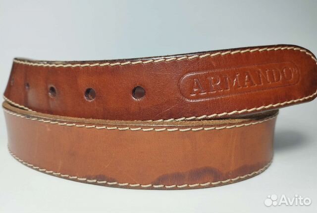 Кожаный ремень без пряжки