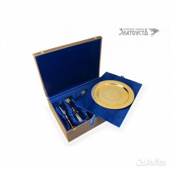 Набор для шампанского - золотой