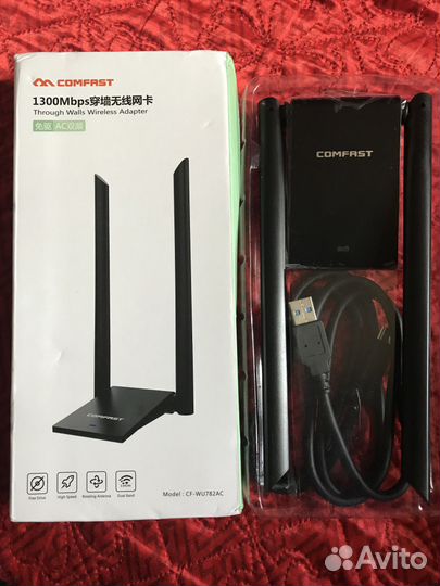 WiFI адаптер Comfast CF-WU782AC 1300Mbps