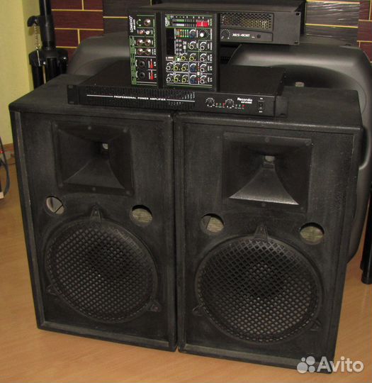 Колонки FA-Pro 1000W 2ш Усилитель ST Микшер Lomeho