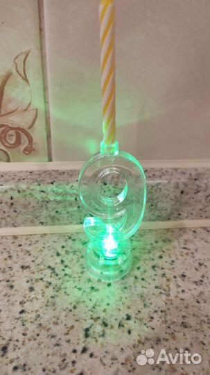 Свеча на день рождения 9 лет подсвечник цифра 9