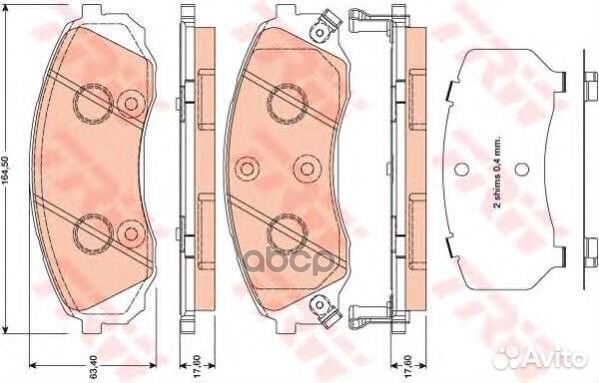 Колодки передние GDB3448 TRW