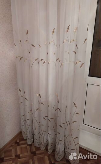 Тюль с вышевкой