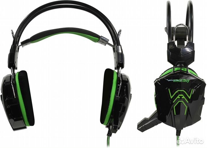 Наушники SmartBuy игровые с микрофоном USB +2 jack