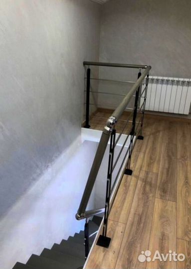 Перила кованные Установка