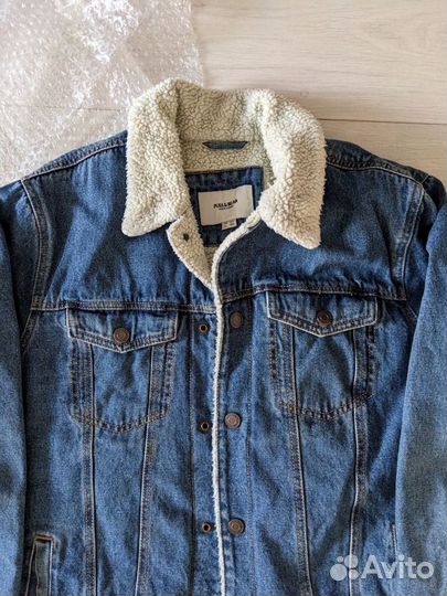 Куртка джинсовка утепленная мужская L 48 pull&bear