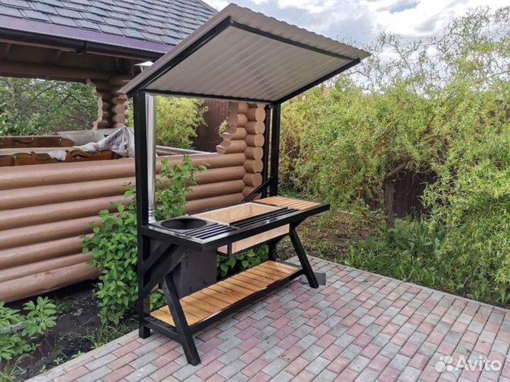 Мангал, мангал с коптильней, мангал с крышей