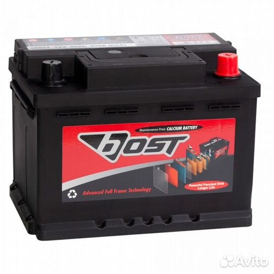 Аккумулятор Bost 62R (56219) обр. пол. 62 Ач