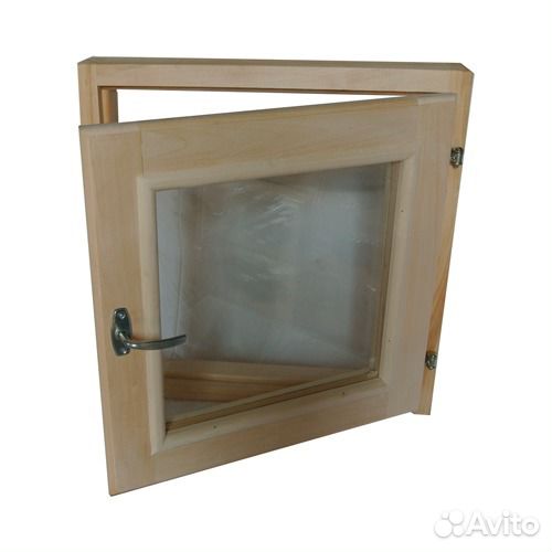 Окно деревянное 40х40 стеклопакет, уплотнитель