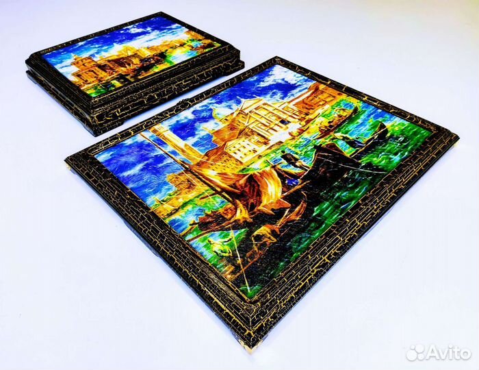 Шахматы нарды шашки 3в1 ручной работы, подарочные