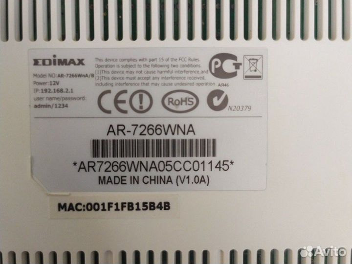 Роутер edimax AR-7266WnA/B