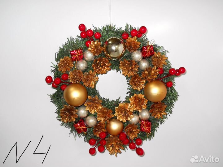 Рождественский венок ручной работы