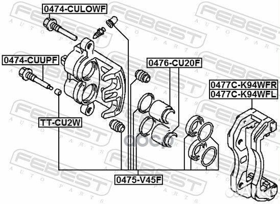 Скоба тормозного суппорта перед лев 0477CK9