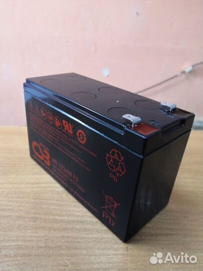 Аккумулятор для ибп CSB HR1234W F2 12В, 9Ач