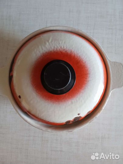 Кастрюля - казан чугунная эмалированная