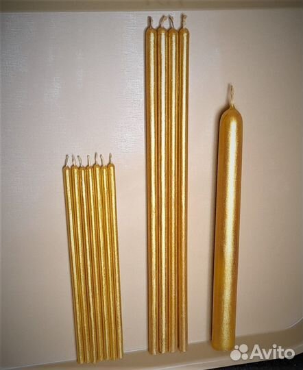 Золотые восковые свечи