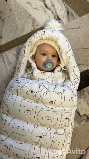 Зимний комбинезон конверт на выписку