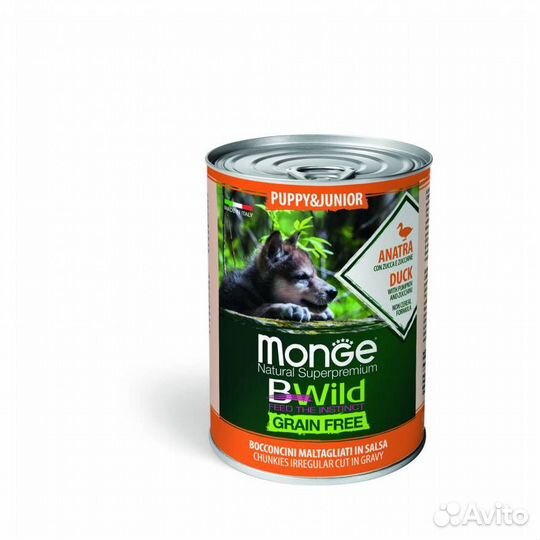 Monge Dog BWild grain free беззерновой 400г
