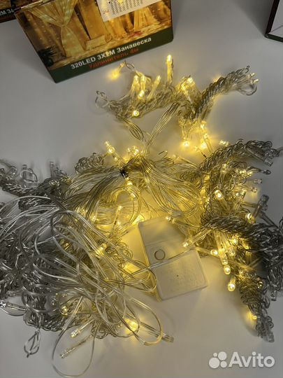 Гирлянда штора 3х2 удлинитель в комплекте