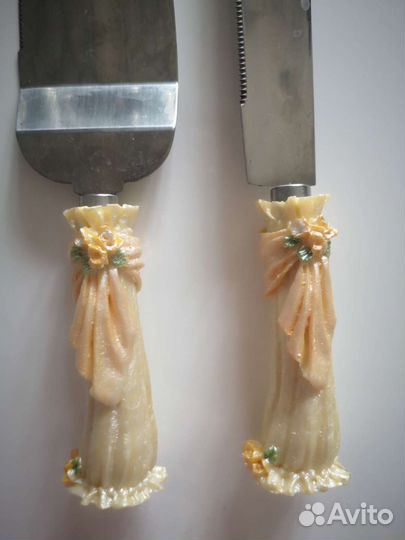 Нож и лопатка для торта, свадебные