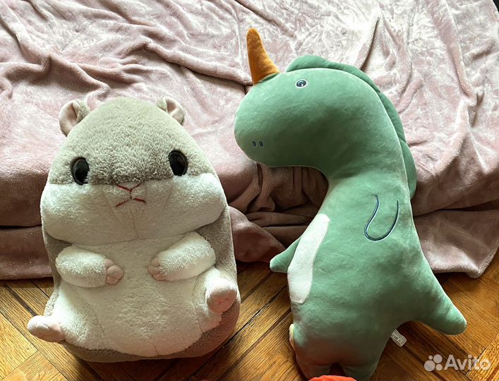 Мягкая игрушка хомяк с одеялом внутри