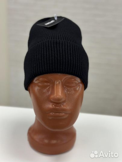 Шапка мужская зимняя без логотипа (черная)