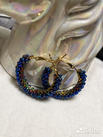 Серьги золотые ручной работы