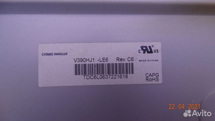 T390HVN03.1 XR 39T05-S01 T390HVN03.1 XL 39T05-S00