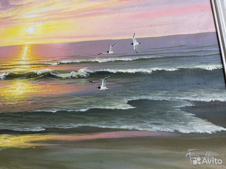 Картина маслом на холсте пейзаж морской