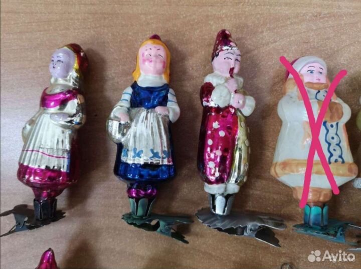 Елочные игрушки СССР на прищепке. Лотом или штучно