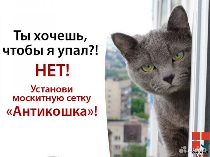 Сетка на окно внутрирамная антикошка