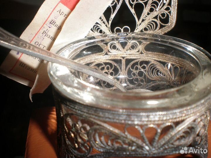 Винтажная солонка (икорница) 