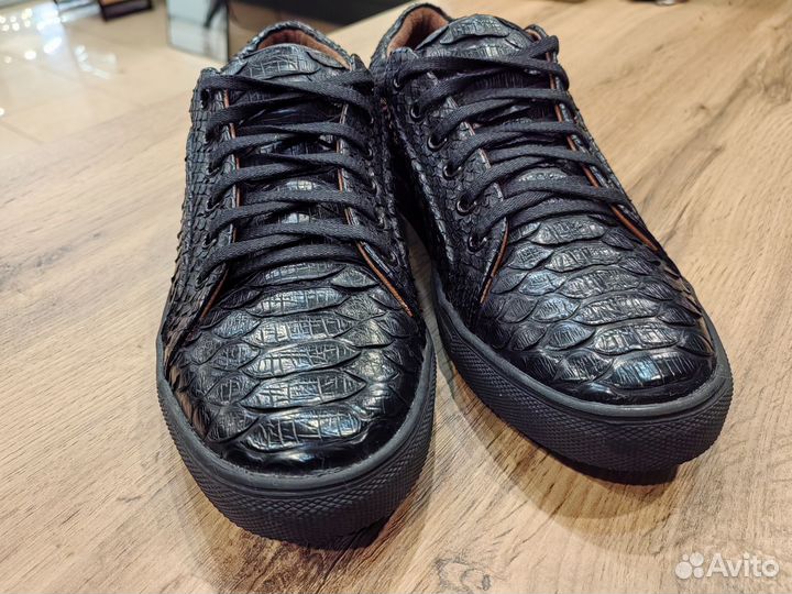 Кожаные кеды мужские 41 размер из кожи питона