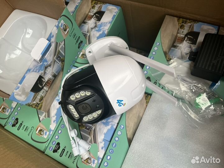 Камера видеонаблюдения wifi 4g с sim 5мп автх204g