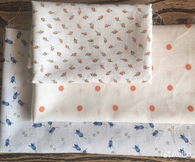 Лот винтажных лоскутов тканей