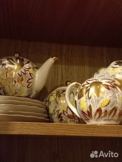 Чайный сервиз лфз золотые ромашки